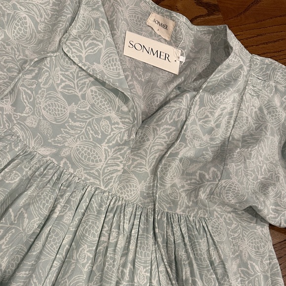 SONMER boho green/blue dress - Picture 4 of 12